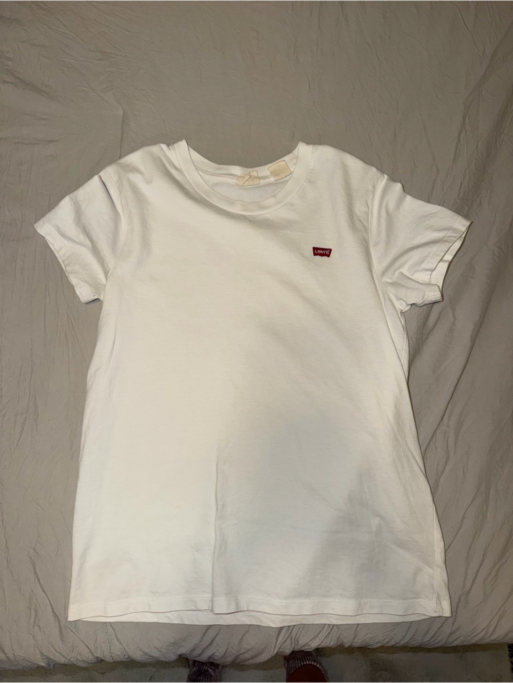 Levi's White T-Shirt with Red Logo